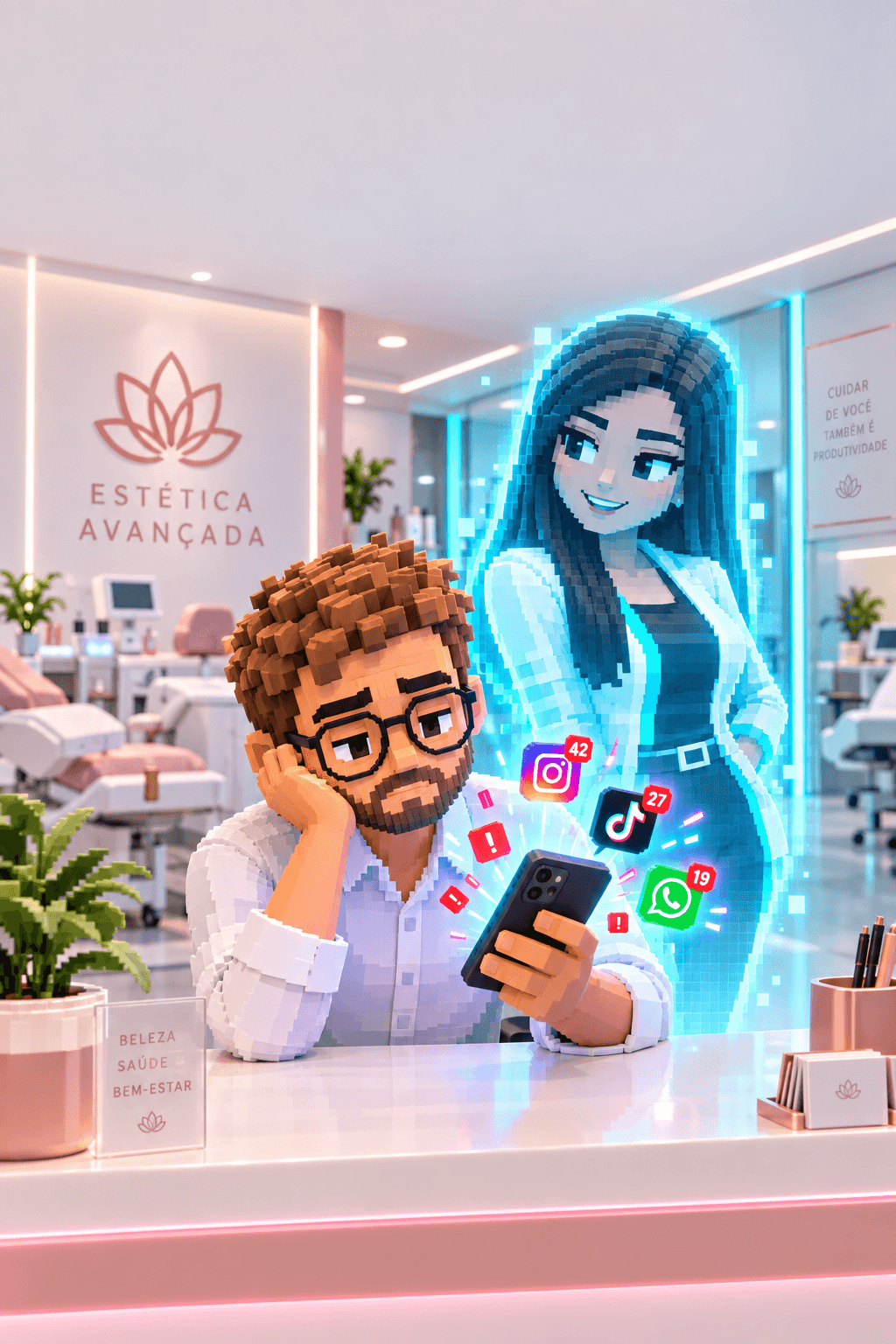 Ela perdeu 40 leads em um mês. Até contratar um clone dela mesma.
